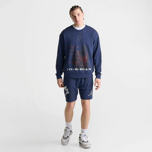 Jordan Essentials Flight Club Graphic Loopback Fleece Crewneck Sweatshirt