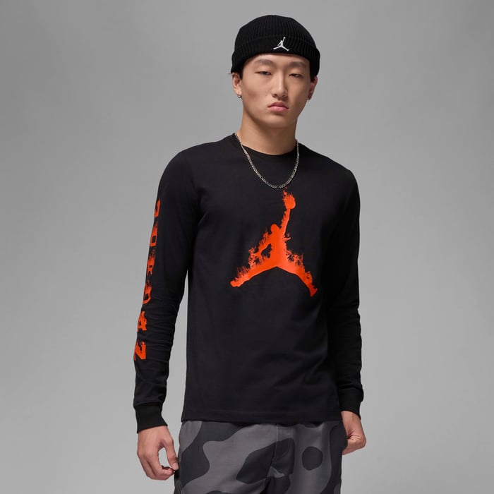 Jordan Flame Longsleeve Crew black